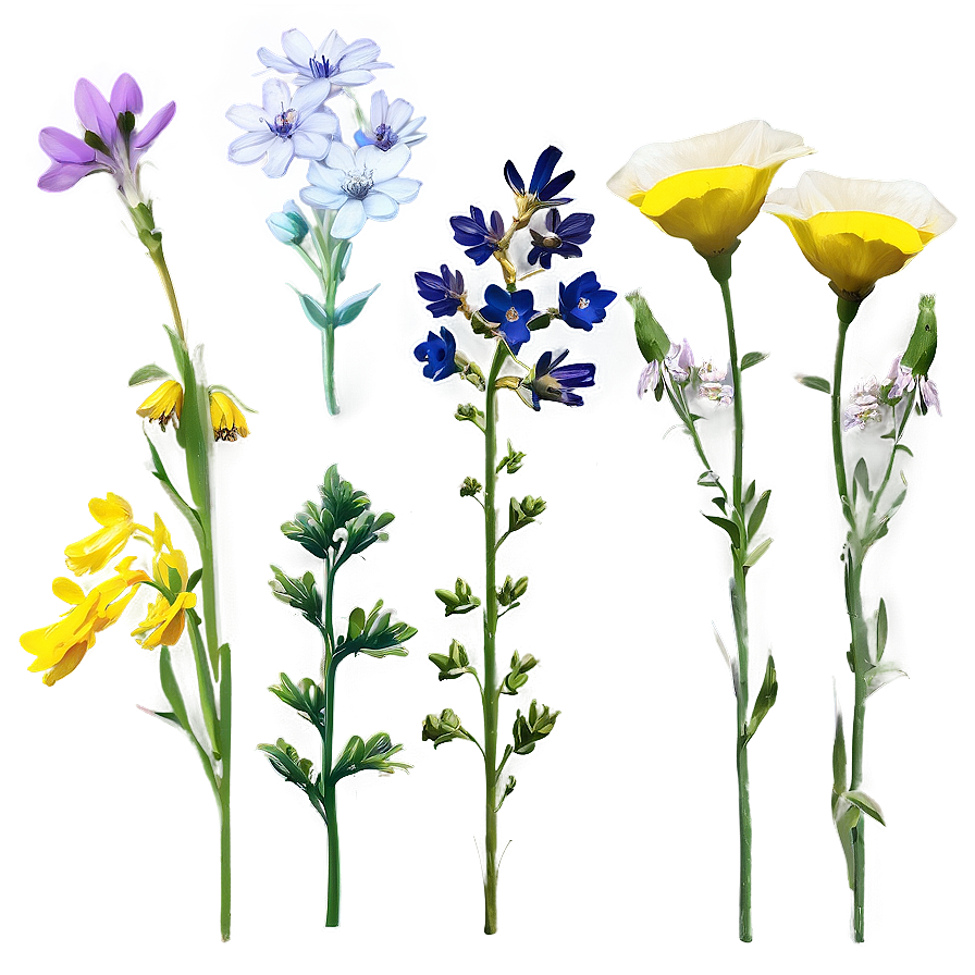 Aesthetic Wildflowers Collection Png Duu40 PNG Image