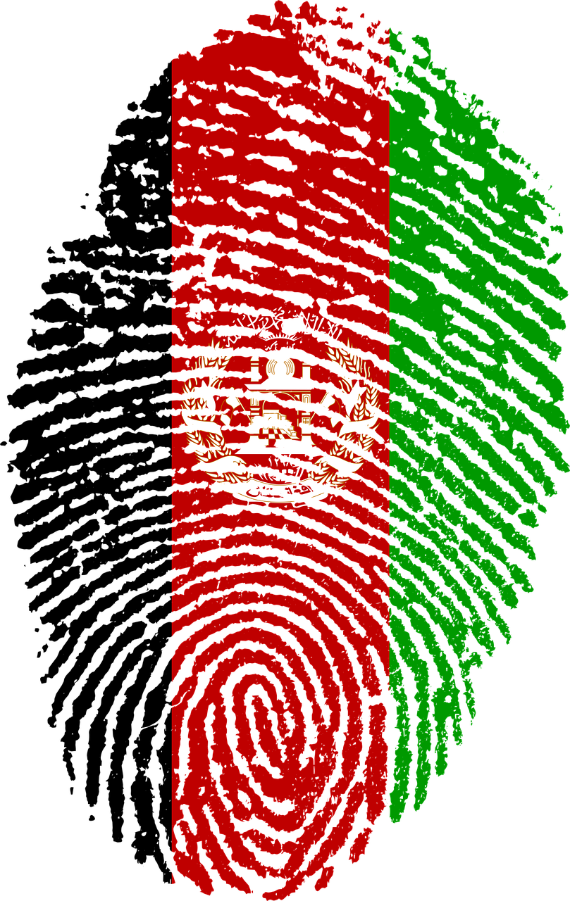 Afghanistan Flag Fingerprint PNG Image