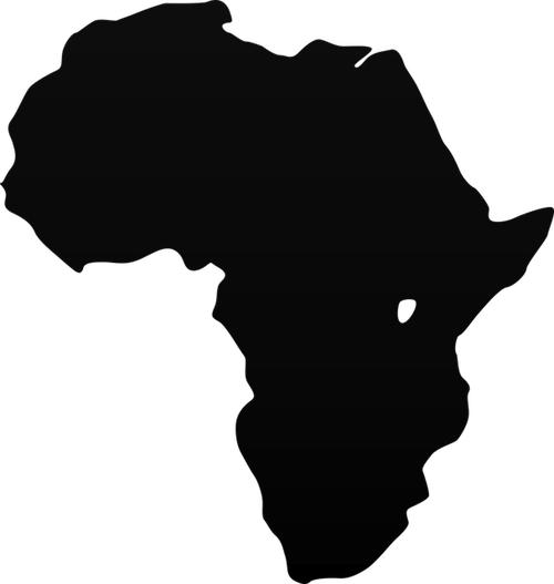 Africa Continent Silhouette PNG Image