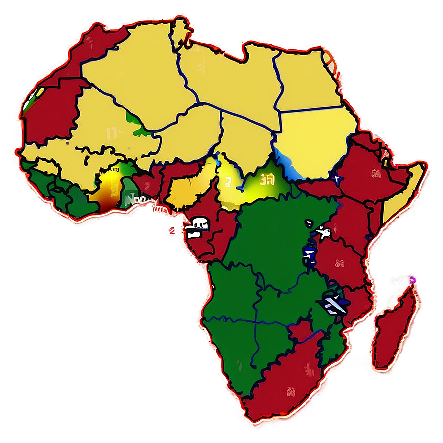 Africa Map Outline With Countries Png Ila42 PNG Image