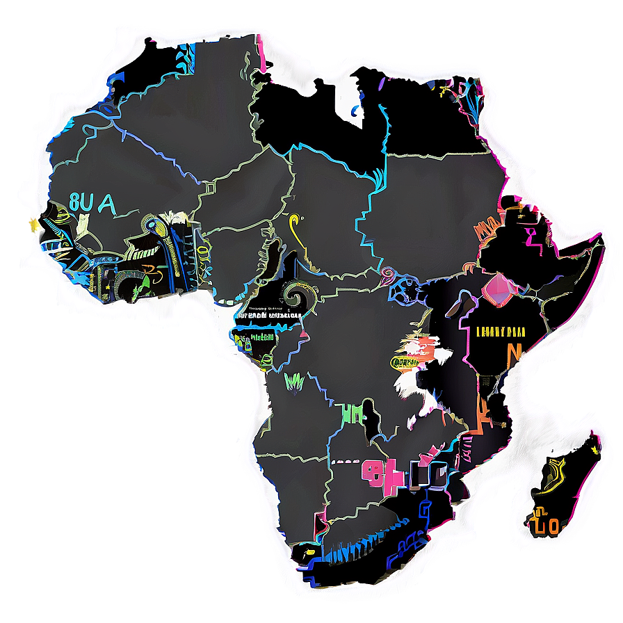 Africa Outline With Capitals Png 53 PNG Image