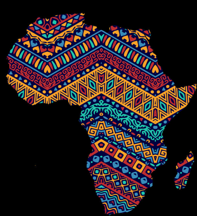 African Continent Tribal Patterns PNG Image