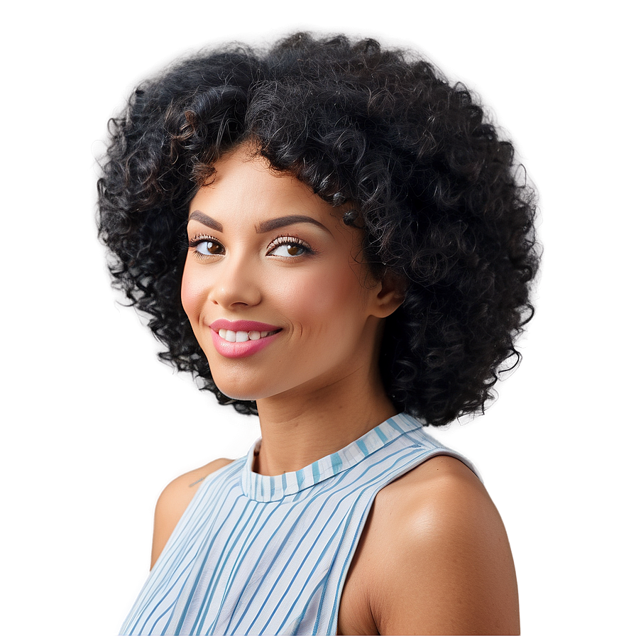 Afro Perm Transformation Png 6 PNG Image