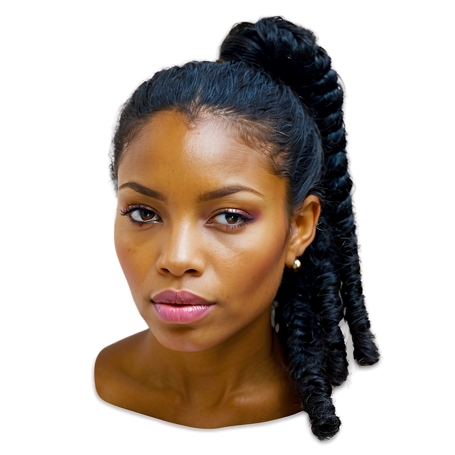 Afro Ponytail Style Png 58 PNG Image