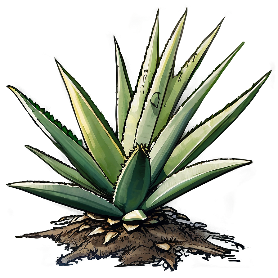 Agave Plant With Roots Png 24 PNG Image