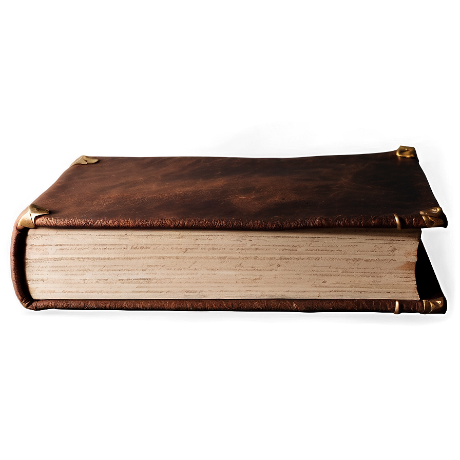 Aged Brown Leather Book Png Ihe PNG Image