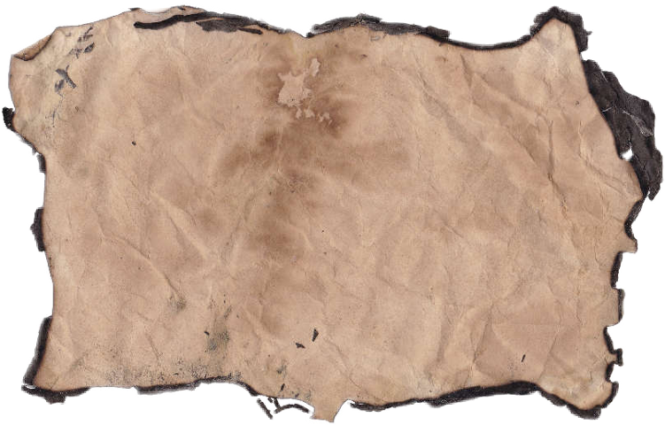 Aged Burnt Paper Texture PNG Image