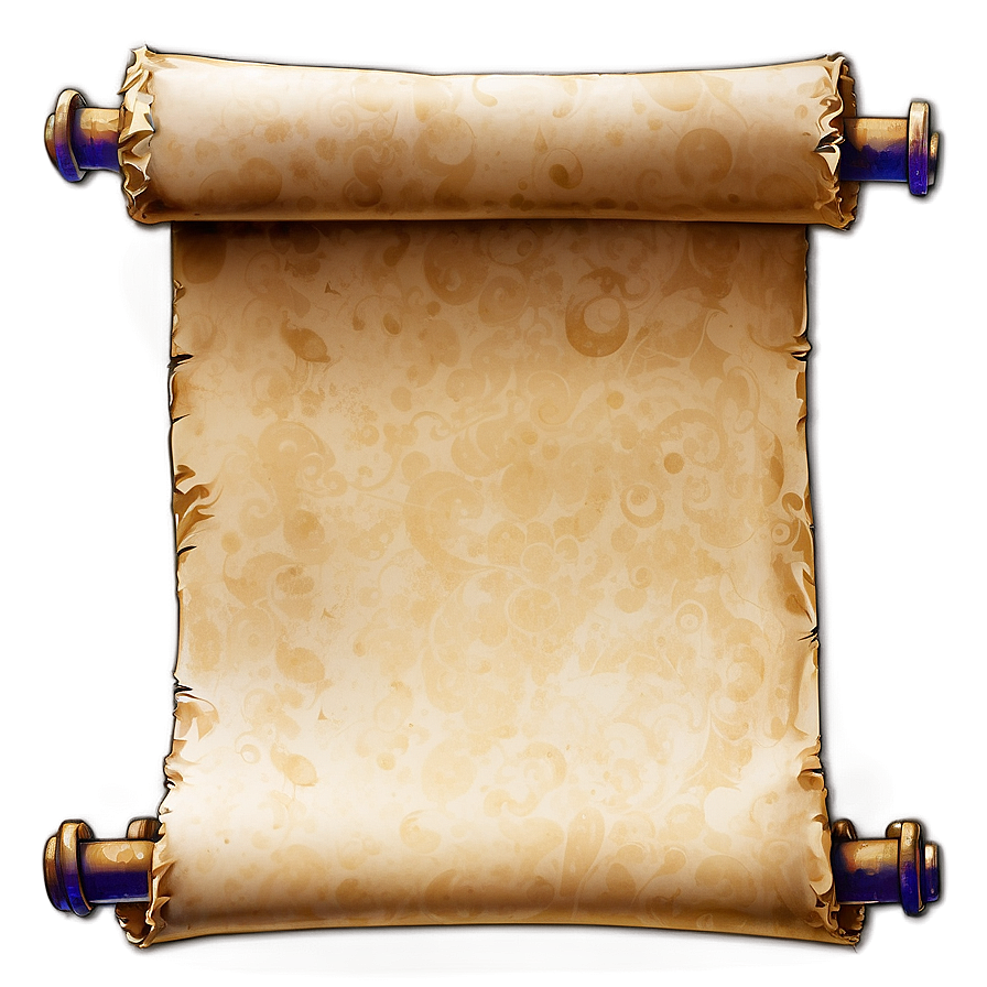 Aged Paper Scroll Png Dqg PNG Image