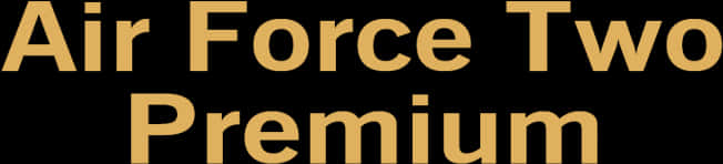 Air Force Two Premium Text Design PNG Image