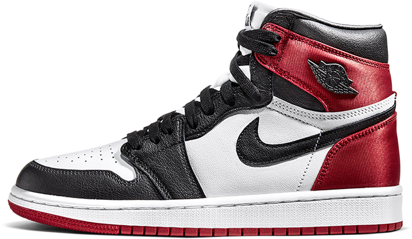 Air Jordan1 Retro High Black Red White PNG Image