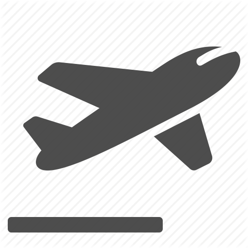 Airplane Silhouette Icon PNG Image