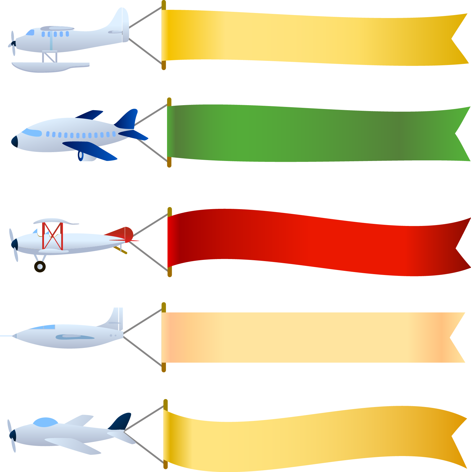 Airplaneswith Banners Illustration PNG Image