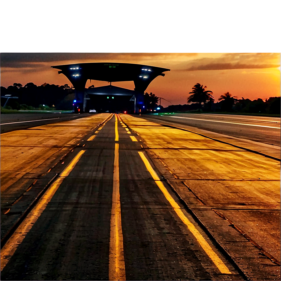 Airport Runway Sunset Png Ttx PNG Image