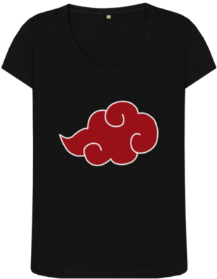 Akatsuki Cloud Black T Shirt PNG Image