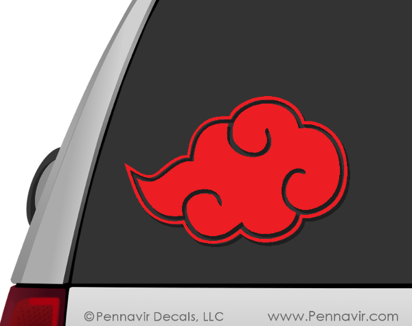 Akatsuki Cloud Decalon Car PNG Image