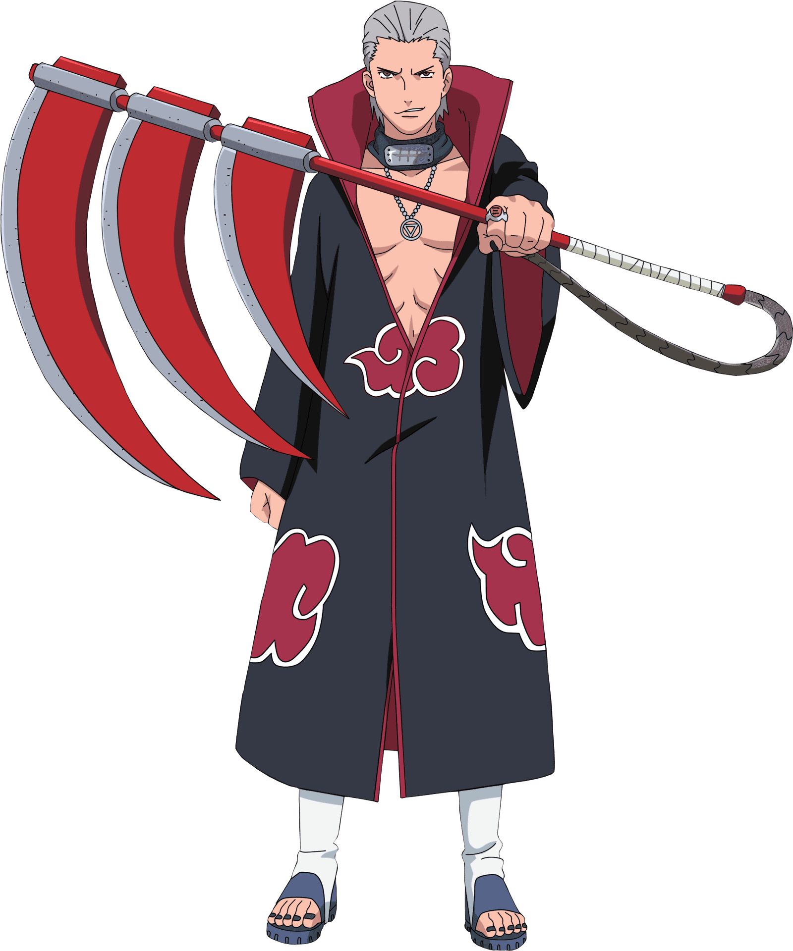 Akatsuki Member With Scythe PNG Image