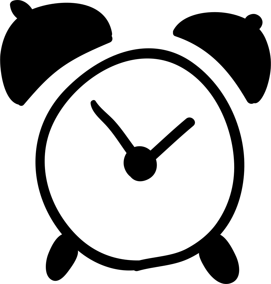 Alarm Clock Icon Silhouette PNG Image