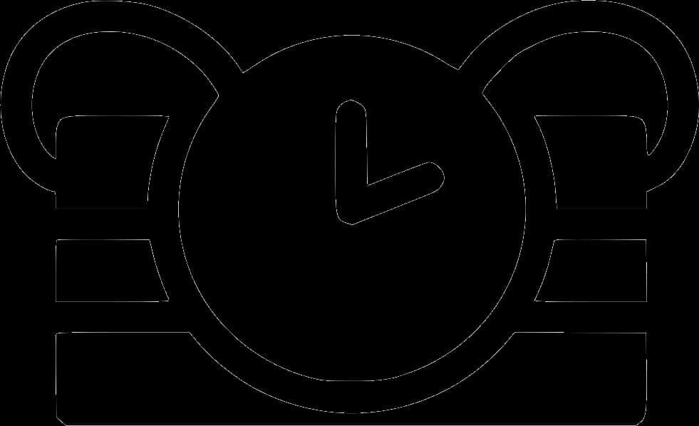 Alarm Clock Outline PNG Image