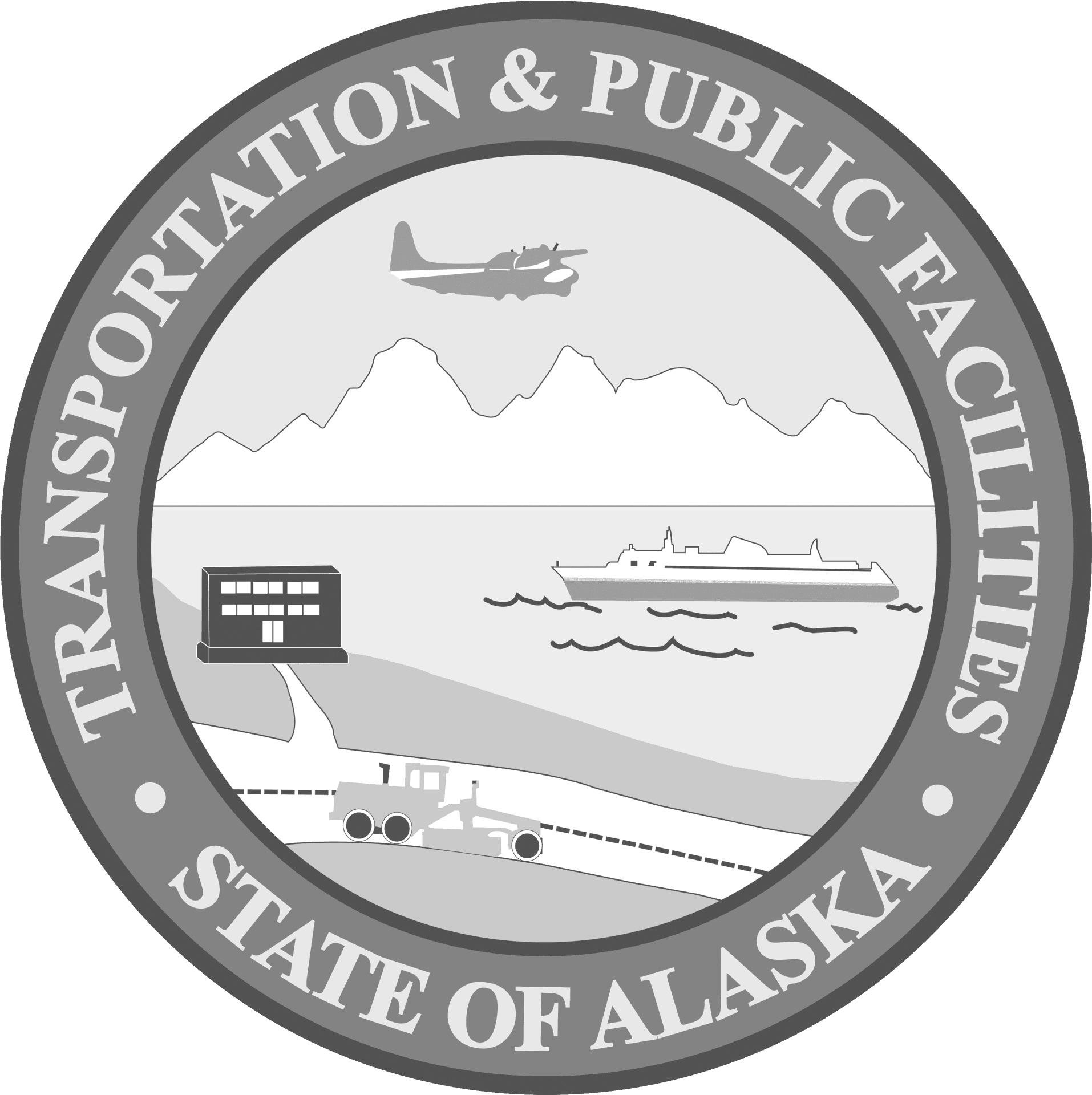 Alaska Transportation Public Facilities Seal PNG Image