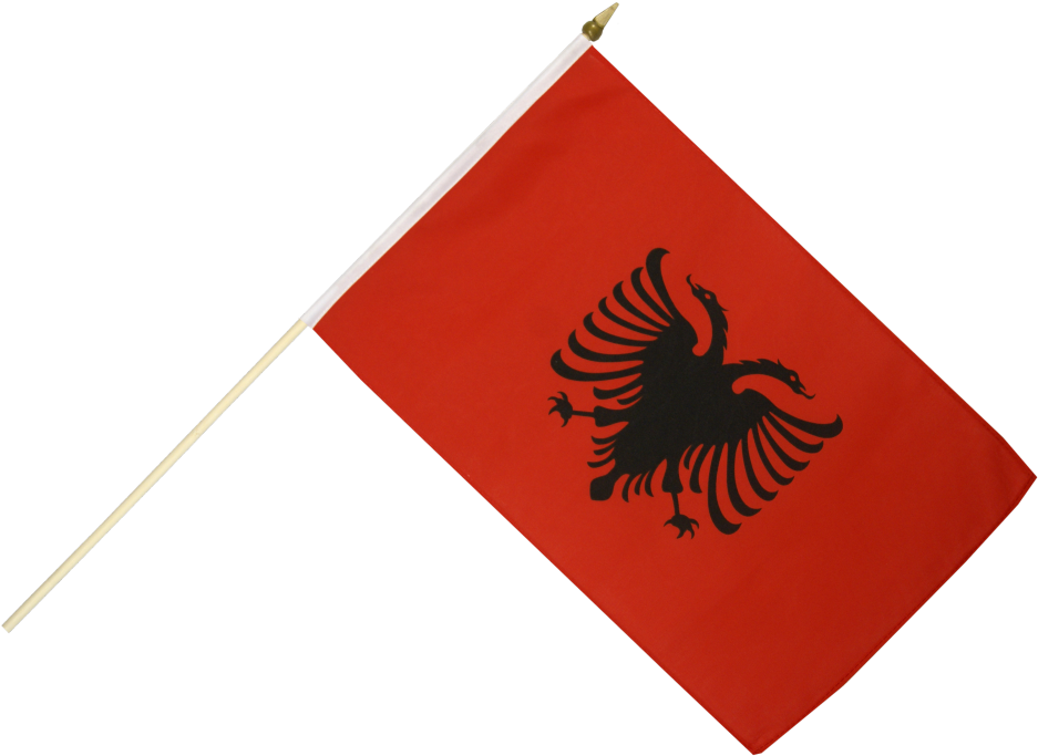 Albanian Flagon Pole PNG Image