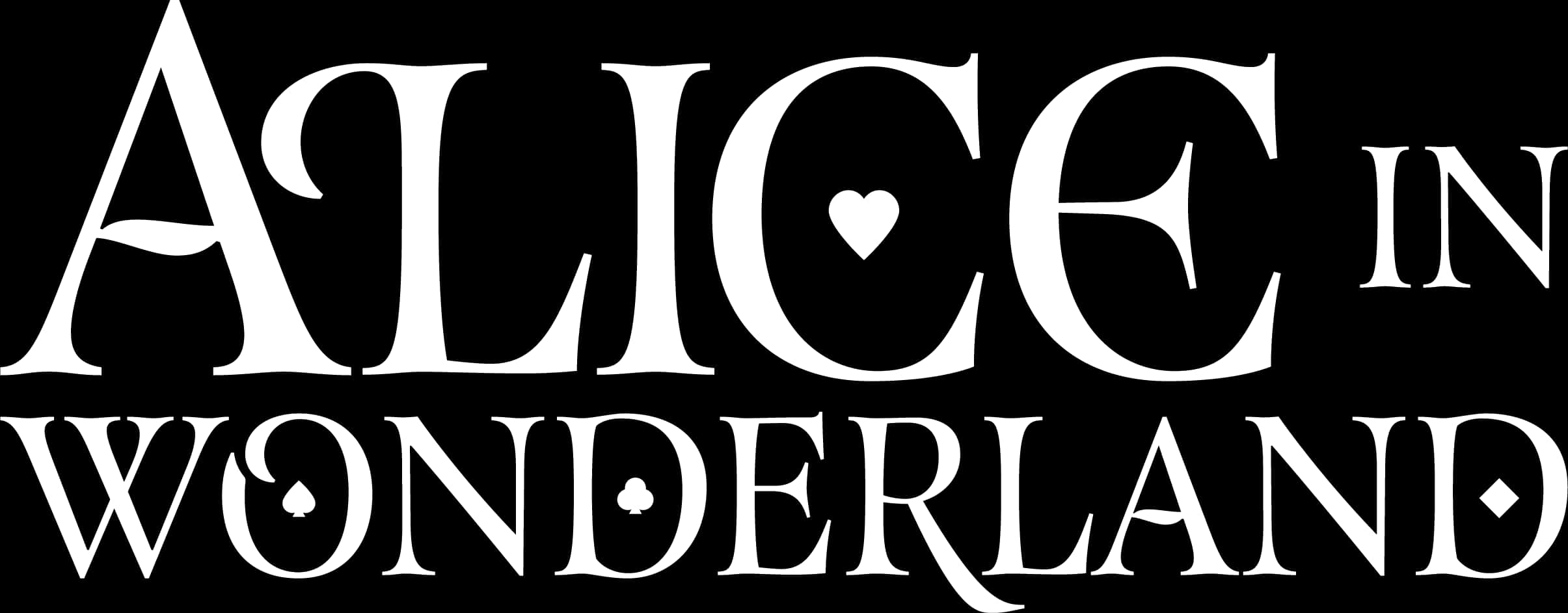 Alice In Wonderland Title Graphic PNG Image