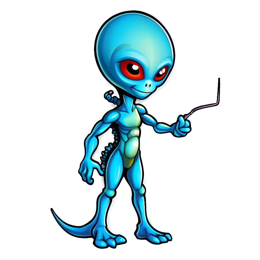 Alien Cartoon With Antenna Png Bvd77 PNG Image