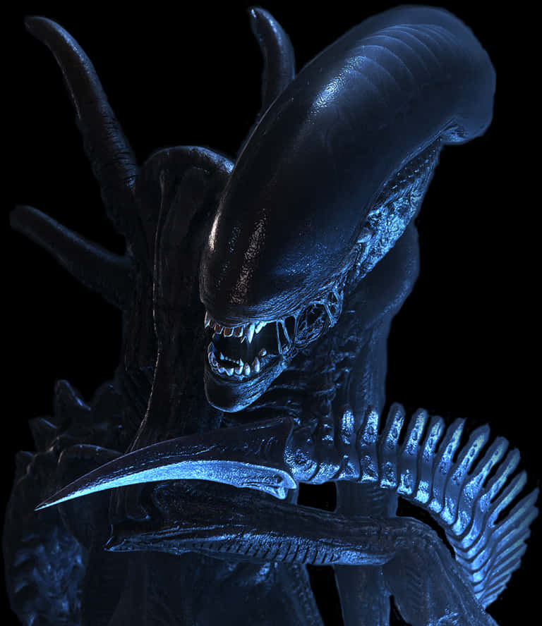 Alien Creature Portrait PNG Image