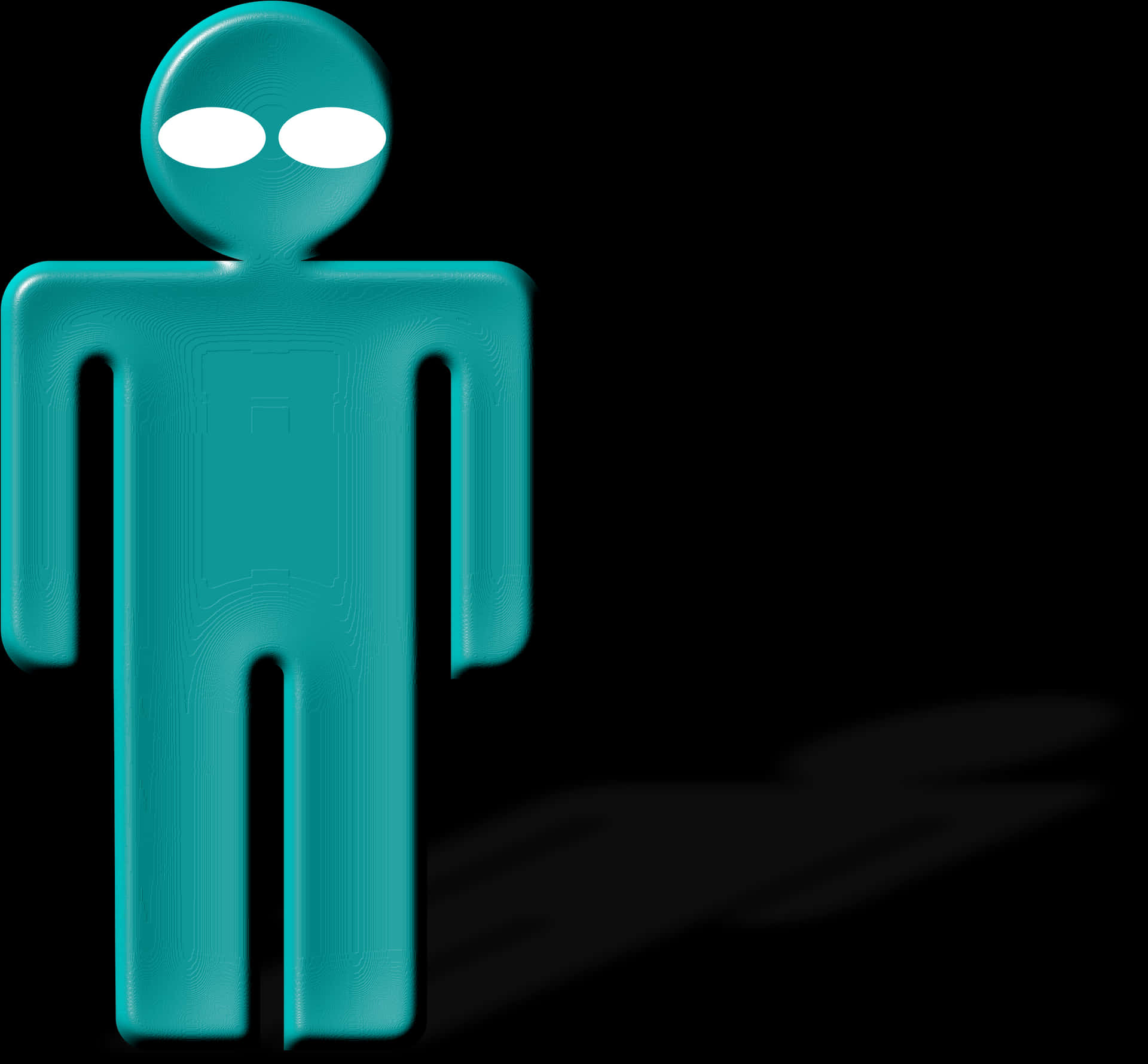 Alien Figure Shadow PNG Image