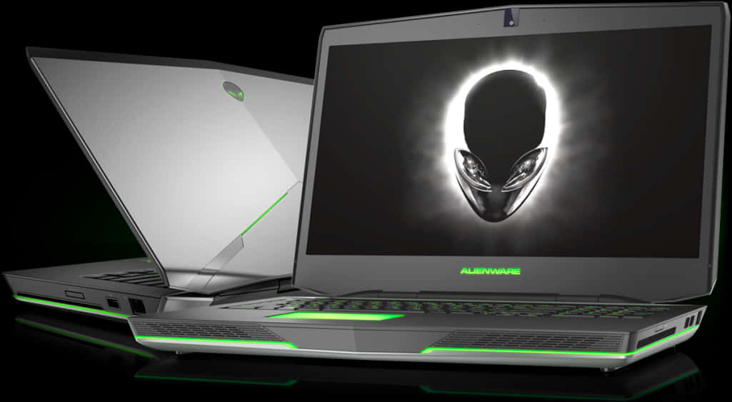 Alienware Gaming Laptop Illuminated PNG Image