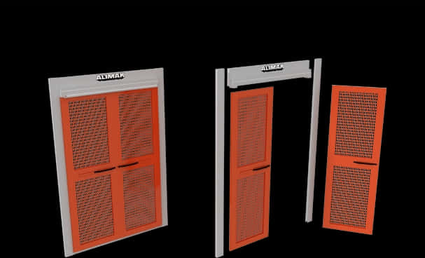 Alimak Industrial Doors3 D Model PNG Image