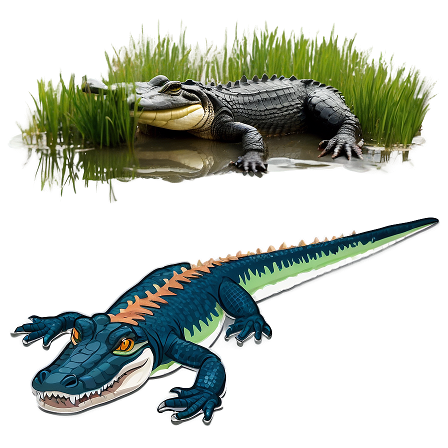 Alligator Habitat Png Yxr PNG Image