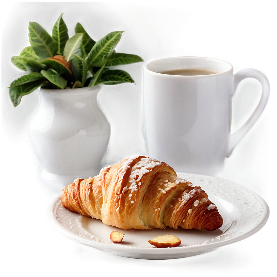 Almond Croissant Breakfast Png Pgw71 PNG Image