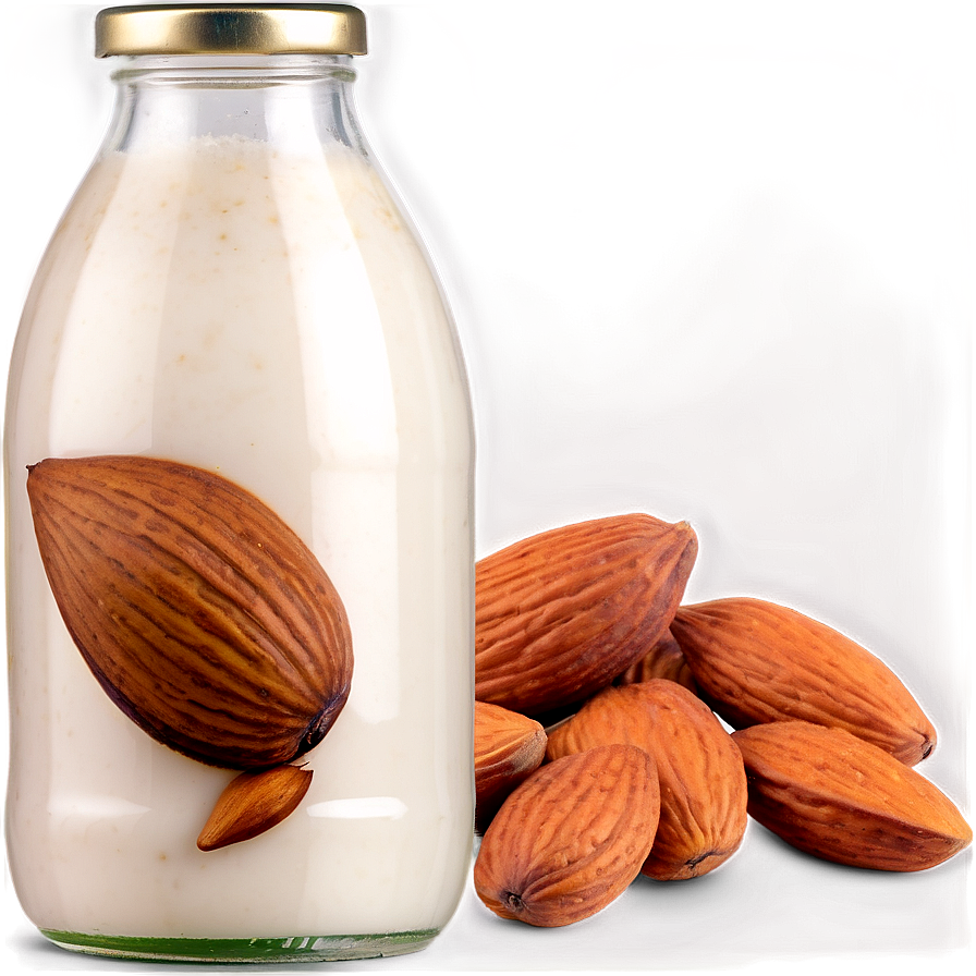 Almond Milk Bottle Png Uon PNG Image