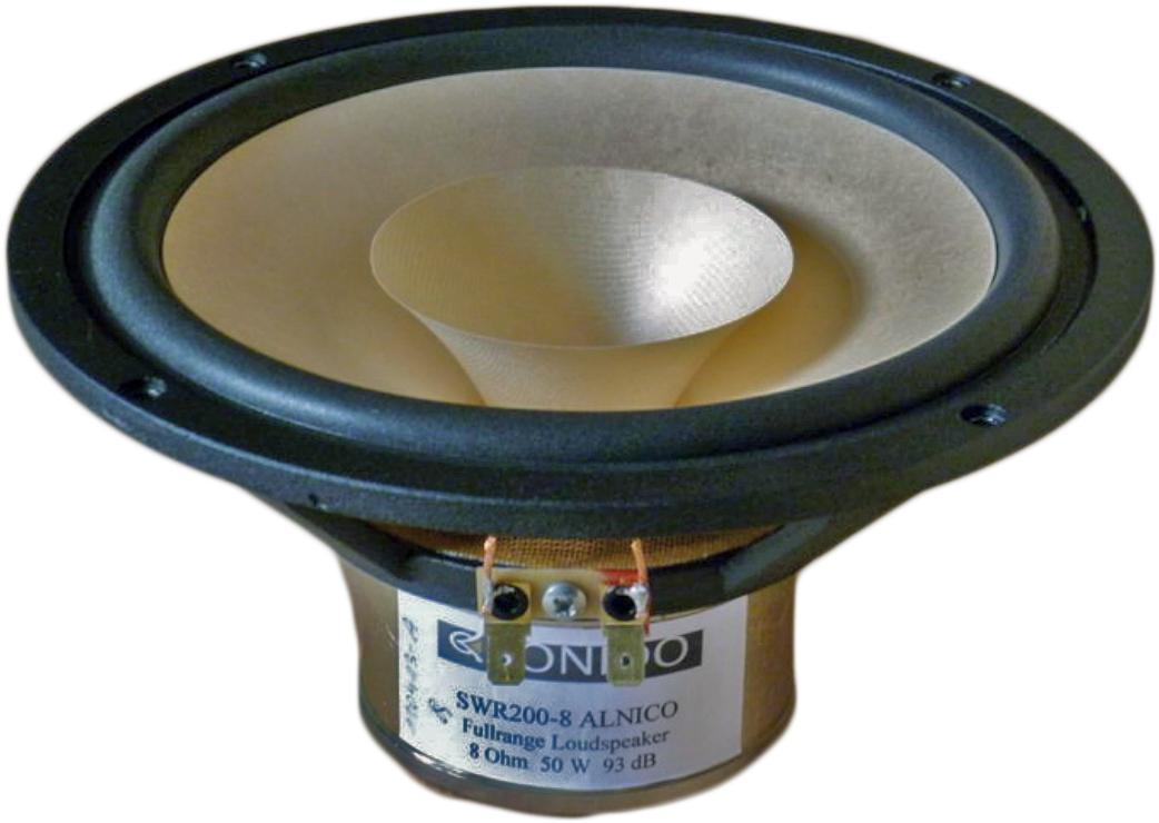 Alnico Fullrange Loudspeaker S W R200 PNG Image