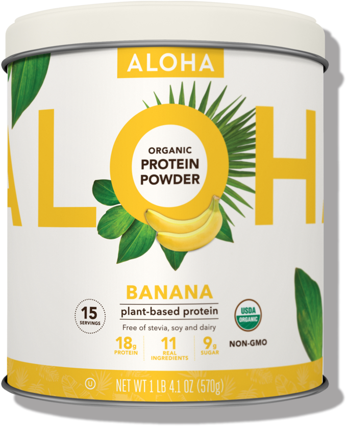 Aloha Banana Organic Protein Powder PNG Image