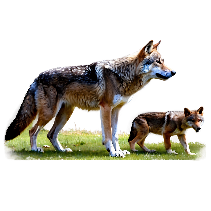 Alpha Wolf And Cubs Png Yrh39 PNG Image