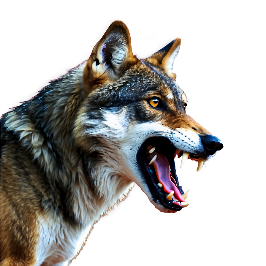 Alpha Wolf Growling Image Png Vbg47 PNG Image