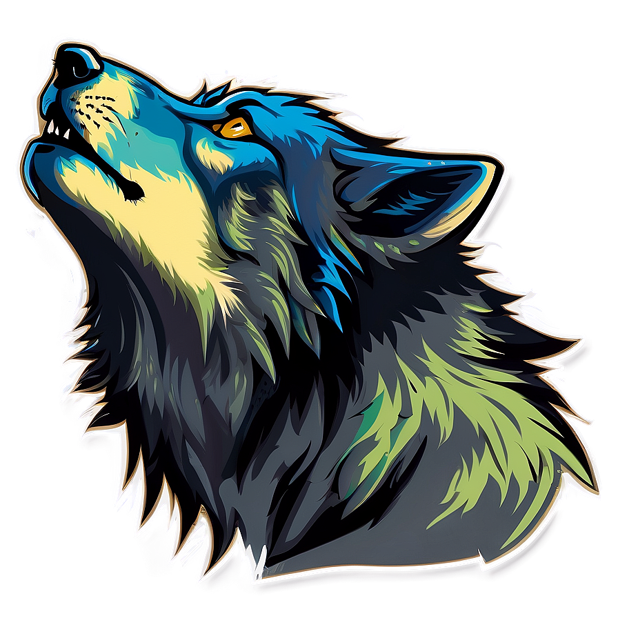 Alpha Wolf Howling Graphic Png Dtc19 PNG Image