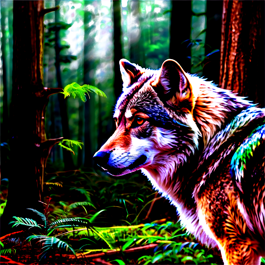 Alpha Wolf In Mystic Forest Png 06292024 PNG Image