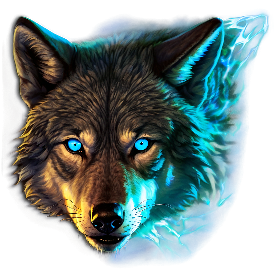 Alpha Wolf With Glowing Eyes Png 11 PNG Image