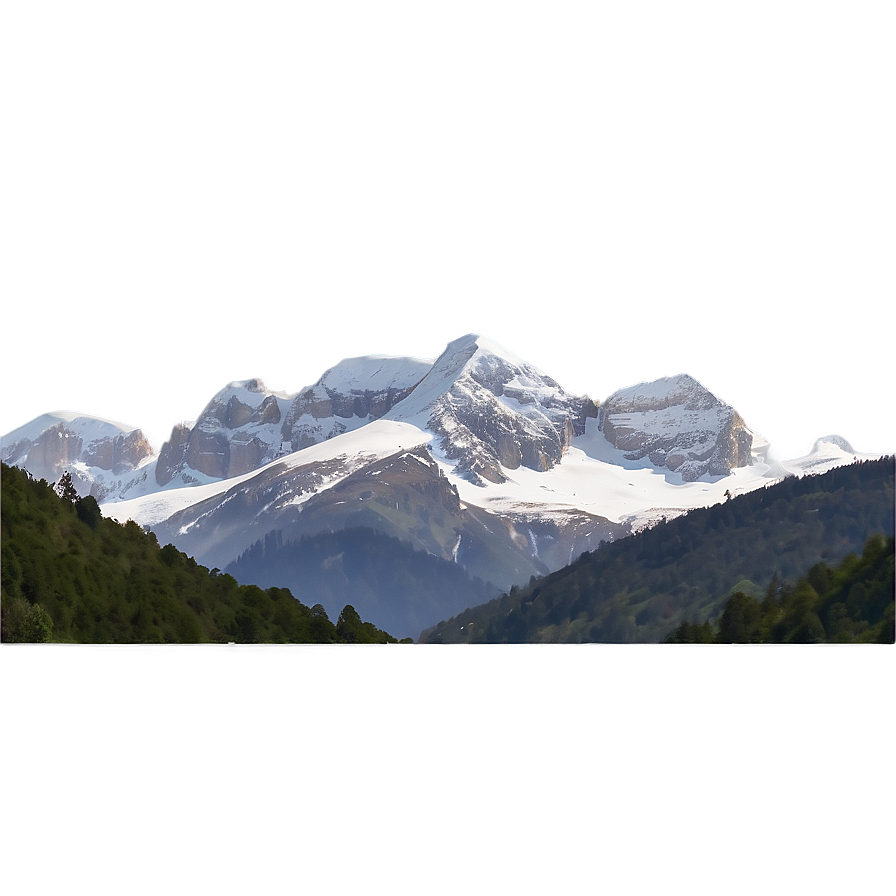 Alpine Mountains Panorama Png Iku PNG Image