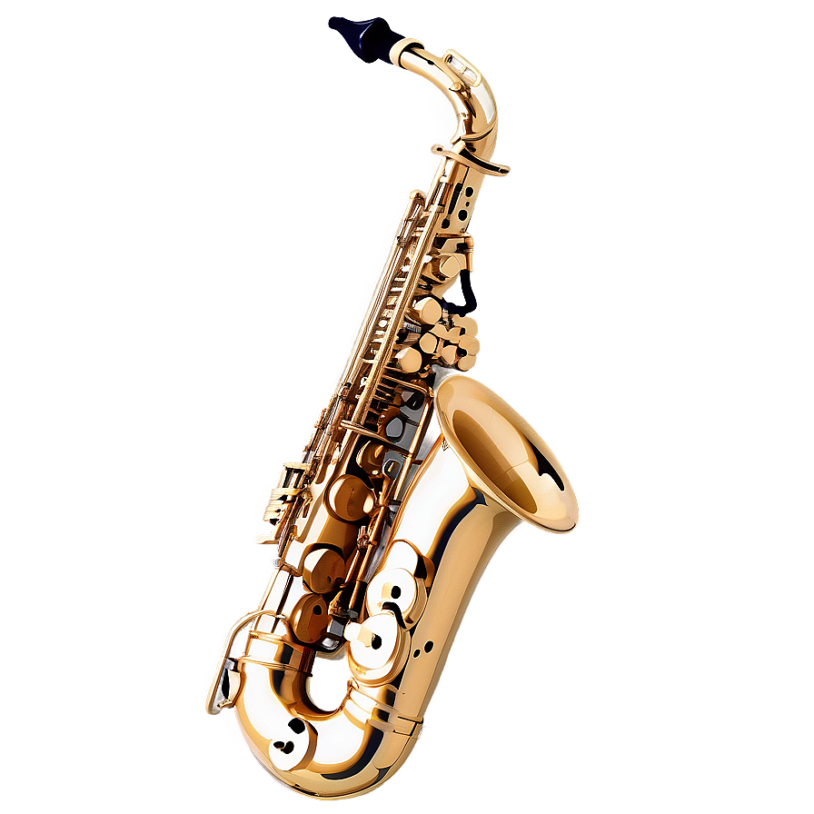 Alto Saxophone With Notes Png Oqp29 PNG Image