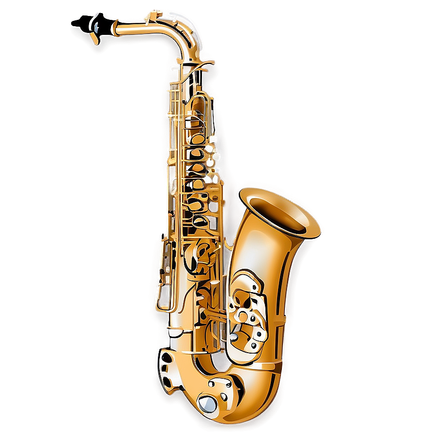 Alto Saxophone With Stand Png Msc PNG Image