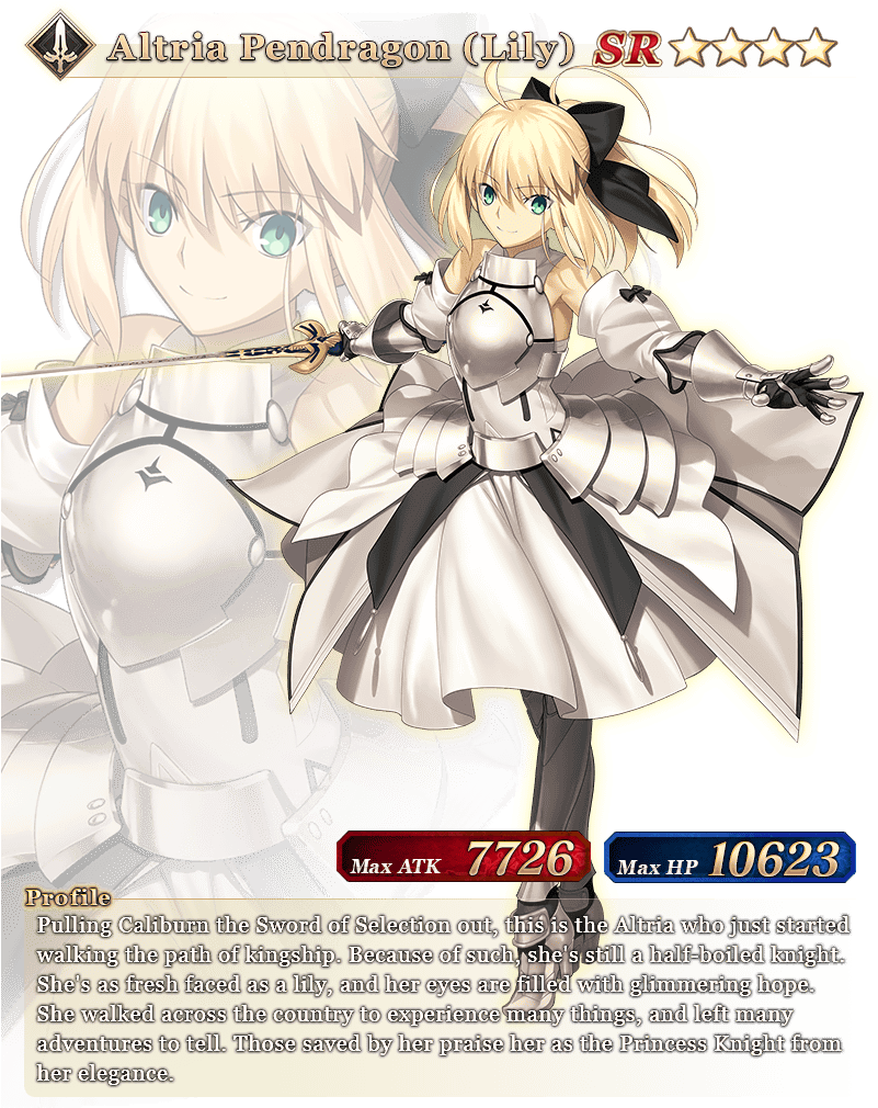 Altria Pendragon Lily S R Card PNG Image