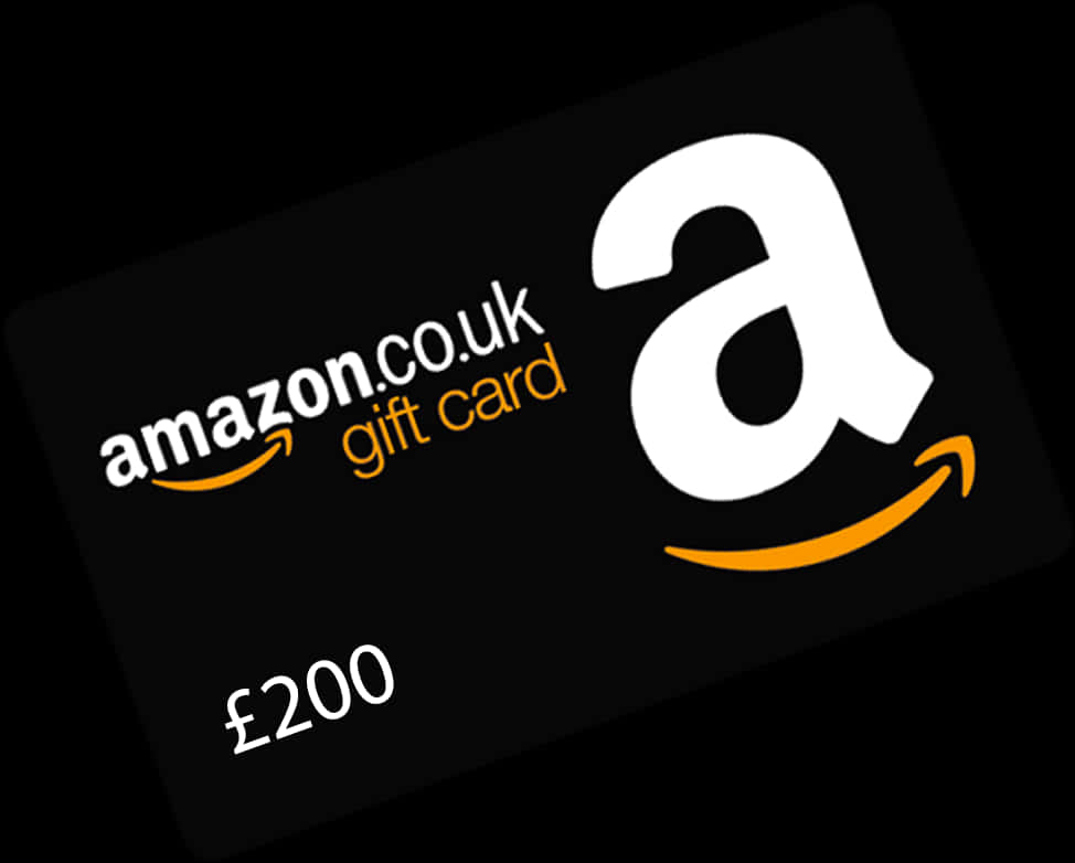 Amazon U K Gift Card200 Pounds PNG Image