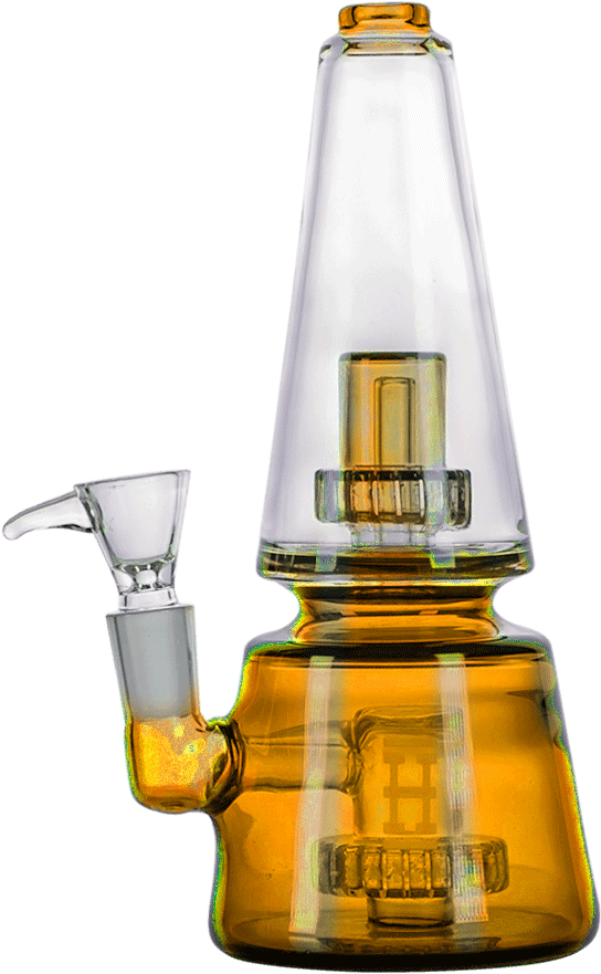 Amber Glass Bong PNG Image