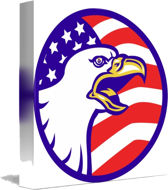 American Eagle Patriotic Emblem PNG Image