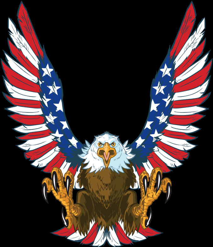 American Eagle Patriotic Symbol PNG Image