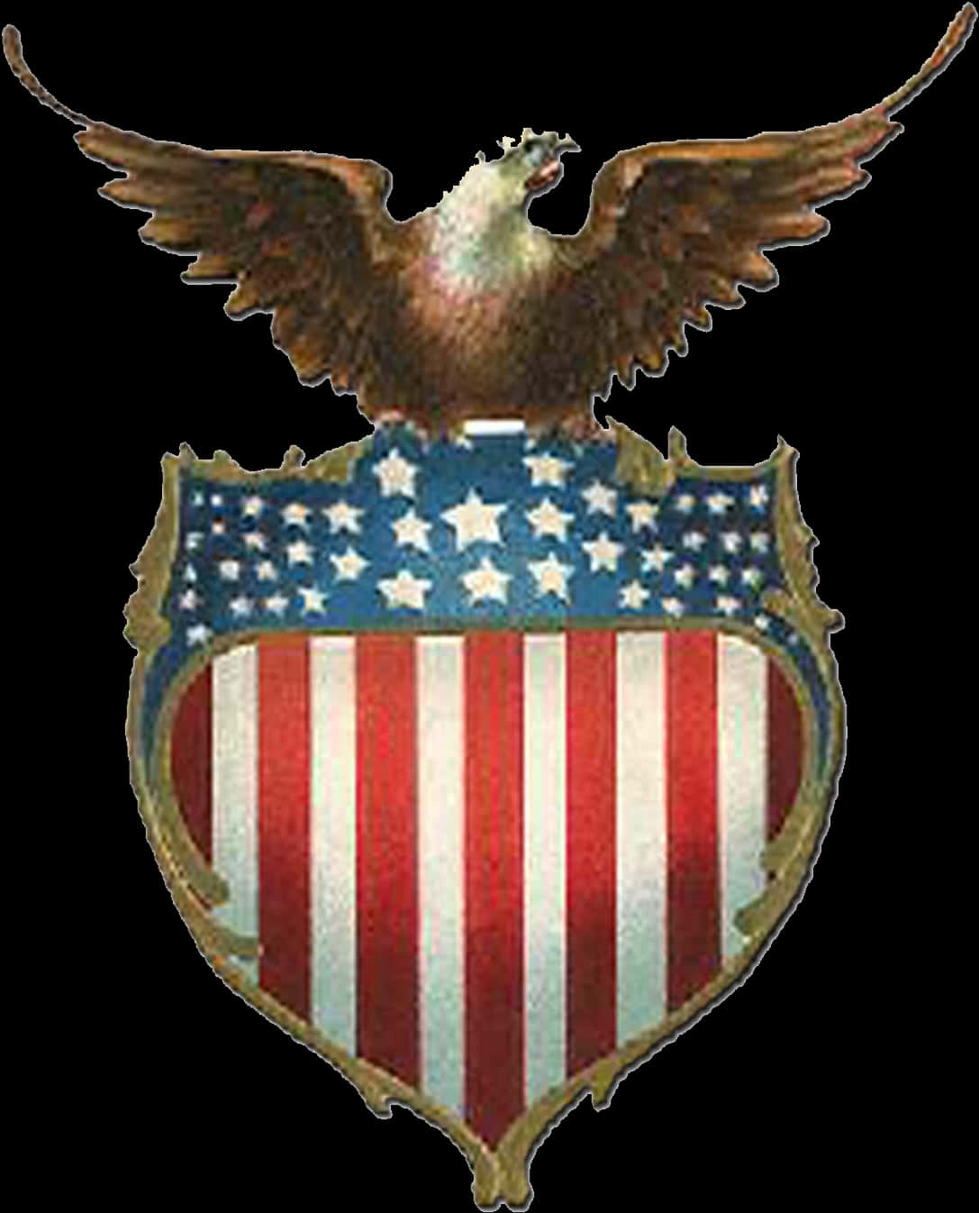 American Eagle Shield Emblem PNG Image