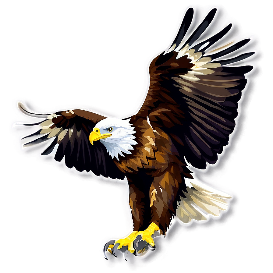 American Eagle With Mountains Png Qtg PNG Image